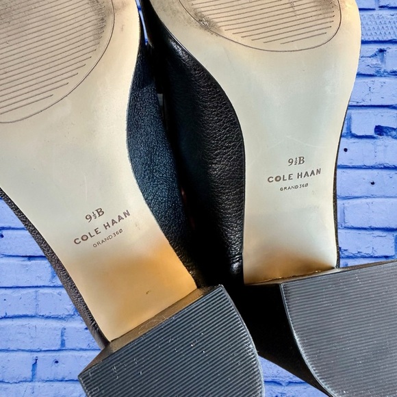 NWT Cole Haan ‘Chrystie Chain Block Heel Loafer’ in “Black Leather” Size 9.5 - Picture 15 of 16